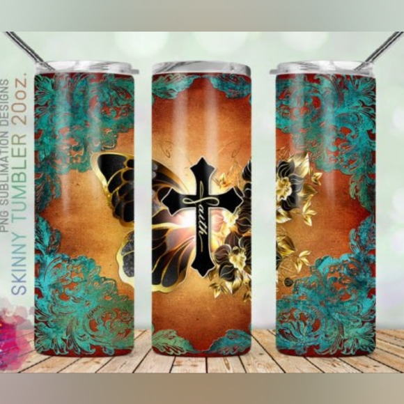 20 oz Decorative Stainless Steel Tumbler - Picture 1 of 2